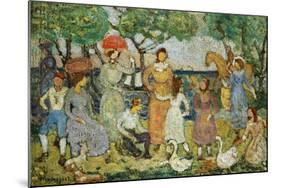 Promenade #2-Maurice Brazil Prendergast-Mounted Giclee Print