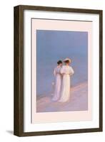 Promenade a Skagen-Peder Severin Kröyer-Framed Art Print