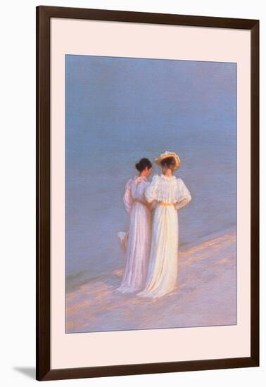 Promenade a Skagen-Peder Severin Kröyer-Framed Art Print