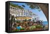 Promenade, Amalfi, Amalfi Coast, UNESCO World Heritage Site, Campania, Italy, Europe-Frank Fell-Framed Stretched Canvas