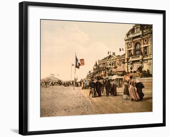 Promenade and Grand Salon, Trouville, France, C.1890-null-Framed Giclee Print