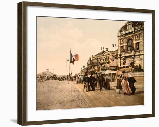 Promenade and Grand Salon, Trouville, France, C.1890-null-Framed Giclee Print