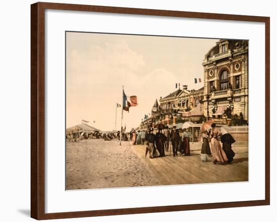 Promenade and Grand Salon, Trouville, France, C.1890-null-Framed Giclee Print