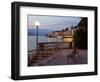 Promenade and Lake at Dusk, Bellagio, Lake Como, Lombardy, Italian Lakes, Italy, Europe-Frank Fell-Framed Photographic Print