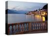 Promenade and Lake at Dusk, Bellagio, Lake Como, Lombardy, Italian Lakes, Italy, Europe-Frank Fell-Stretched Canvas