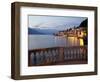 Promenade and Lake at Dusk, Bellagio, Lake Como, Lombardy, Italian Lakes, Italy, Europe-Frank Fell-Framed Photographic Print