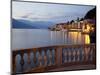 Promenade and Lake at Dusk, Bellagio, Lake Como, Lombardy, Italian Lakes, Italy, Europe-Frank Fell-Mounted Photographic Print
