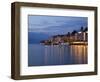 Promenade and Lake at Dusk, Bellagio, Lake Como, Lombardy, Italian Lakes, Italy, Europe-Frank Fell-Framed Photographic Print