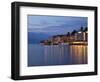 Promenade and Lake at Dusk, Bellagio, Lake Como, Lombardy, Italian Lakes, Italy, Europe-Frank Fell-Framed Photographic Print