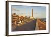 Promenade and Lighthouse Faro De Maspalomas in the Evening-Markus Lange-Framed Photographic Print