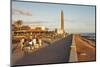 Promenade and Lighthouse Faro De Maspalomas in the Evening-Markus Lange-Mounted Photographic Print