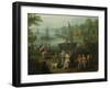 Promenade at Port-Jan Frans Beschey-Framed Giclee Print