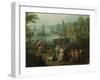 Promenade at Port-Jan Frans Beschey-Framed Giclee Print