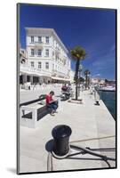 Promenade at the Harbour of Porec, Istra, Croatia, Europe-Markus Lange-Mounted Photographic Print