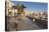 Promenade at the Harbour, Old Town, Trani, Le Murge, Barletta-Andria-Trani District-Markus Lange-Stretched Canvas