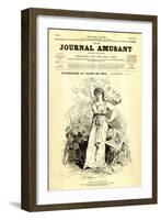 Promenade at the Salon of 1870, Front Cover of the 'Journal Amusant' 14 May 1870-Charles Albert d'Arnoux Bertall-Framed Giclee Print