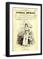 Promenade at the Salon of 1870, Front Cover of the 'Journal Amusant' 14 May 1870-Charles Albert d'Arnoux Bertall-Framed Giclee Print