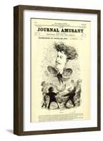 Promenade at the Salon of 1870, Front Cover of the 'Journal Amusant', 21 May 1870-Charles Albert d'Arnoux Bertall-Framed Giclee Print