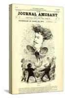 Promenade at the Salon of 1870, Front Cover of the 'Journal Amusant', 21 May 1870-Charles Albert d'Arnoux Bertall-Stretched Canvas