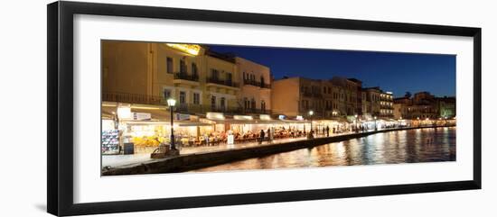 Promenade at Venetian Port, Chania, Crete, Greece-null-Framed Photographic Print