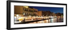 Promenade at Venetian Port, Chania, Crete, Greece-null-Framed Photographic Print