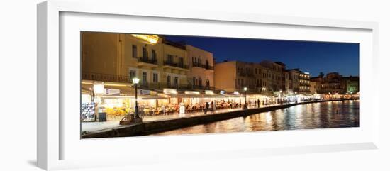 Promenade at Venetian Port, Chania, Crete, Greece-null-Framed Photographic Print