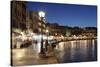 Promenade at Venetian Port, Chania, Crete, Greek Islands, Greece, Europe-Markus Lange-Stretched Canvas