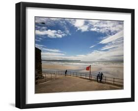 Promenade, Beach and Distant Brownstown Head, Tramore, County Waterford, Ireland-null-Framed Photographic Print