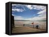 Promenade, Beach and Distant Brownstown Head, Tramore, County Waterford, Ireland-null-Framed Stretched Canvas