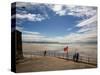 Promenade, Beach and Distant Brownstown Head, Tramore, County Waterford, Ireland-null-Stretched Canvas