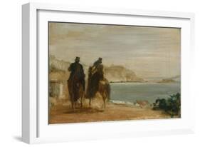 Promenade Beside the Sea, Ca 1860-Edgar Degas-Framed Giclee Print