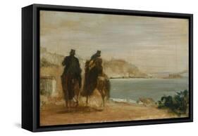 Promenade Beside the Sea, Ca 1860-Edgar Degas-Framed Stretched Canvas