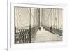 Promenade, Brooklyn Bridge, New York City-null-Framed Art Print