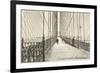 Promenade, Brooklyn Bridge, New York City-null-Framed Art Print