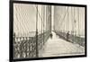 Promenade, Brooklyn Bridge, New York City-null-Framed Art Print