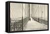 Promenade, Brooklyn Bridge, New York City-null-Framed Stretched Canvas