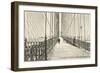 Promenade, Brooklyn Bridge, New York City-null-Framed Art Print