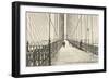 Promenade, Brooklyn Bridge, New York City-null-Framed Art Print