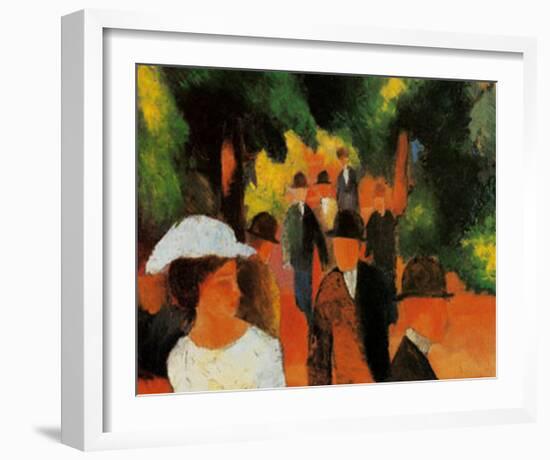 Promenade, c.1913-Auguste Macke-Framed Art Print