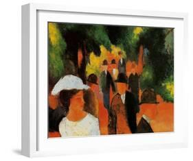 Promenade, c.1913-Auguste Macke-Framed Art Print