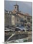 Promenade Cafes by the Old Harbour, Cannobio, Lago Maggiore, Switzerland, Europe-James Emmerson-Mounted Photographic Print