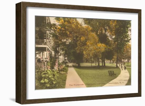 Promenade, Chautauqua, New York-null-Framed Art Print