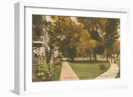 Promenade, Chautauqua, New York-null-Framed Art Print