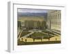 Promenade de Louis XIV en vue du Parterre du Nord dans les jardins de Versailles vers 1688-Etienne Allegrain-Framed Giclee Print