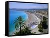 Promenade Des Anglais, Nice, Cote d'Azur, Alpes-Maritimes, Provence, France, Europe-Roy Rainford-Framed Stretched Canvas