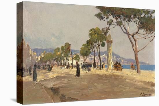 Promenade Des Anglais, Nice-Fausto Zonaro-Stretched Canvas