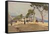 Promenade Des Anglais, Nice-Fausto Zonaro-Framed Stretched Canvas