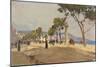 Promenade Des Anglais, Nice-Fausto Zonaro-Mounted Giclee Print