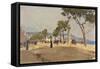 Promenade des Anglais, Nice-Fausto Zonaro-Framed Stretched Canvas