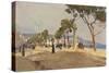 Promenade Des Anglais, Nice-Fausto Zonaro-Stretched Canvas